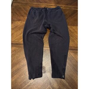 Nike Black Sweatpants Athletic Joggers Zip Ankle Men's Medium |Q1